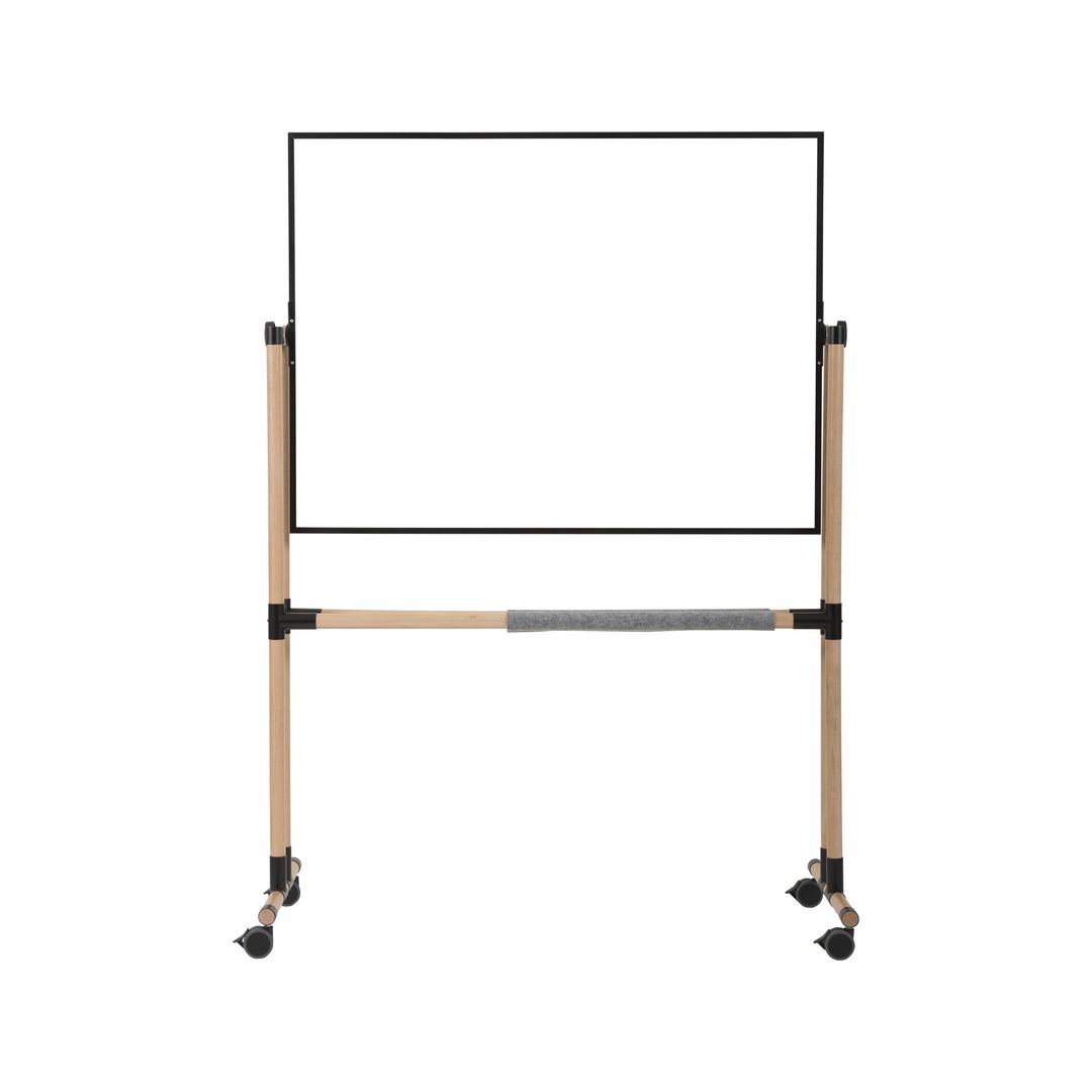 BI-OFFICE Giro vridbar magnetisk whiteboardtavla, dubbelsidig yta i emaljerat stål, svart metallram med hjul, 1 275 x 1 800 mm | Kontorsmöbler och inredning - Whiteboardtavlor och tillbehör - Whiteboardtavlor - Emalj | Kontorsexperten