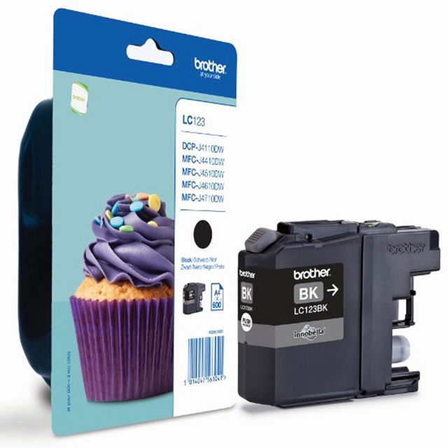 BROTHER Bläckpatron, LC123 BK, LC-123BK, Innobella™, svart, singelförpackning | Toner och bläck - Bläckpatroner - Bläckpatroner Brother | Kontorsexperten