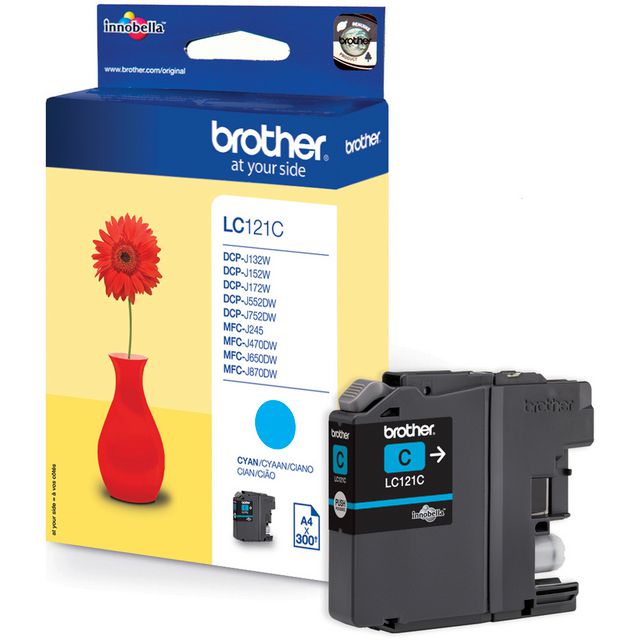 BROTHER Bläckpatron, LC121 C, LC-121C, cyan, singelförpackning | Toner och bläck - Bläckpatroner - Bläckpatroner Brother | Kontorsexperten