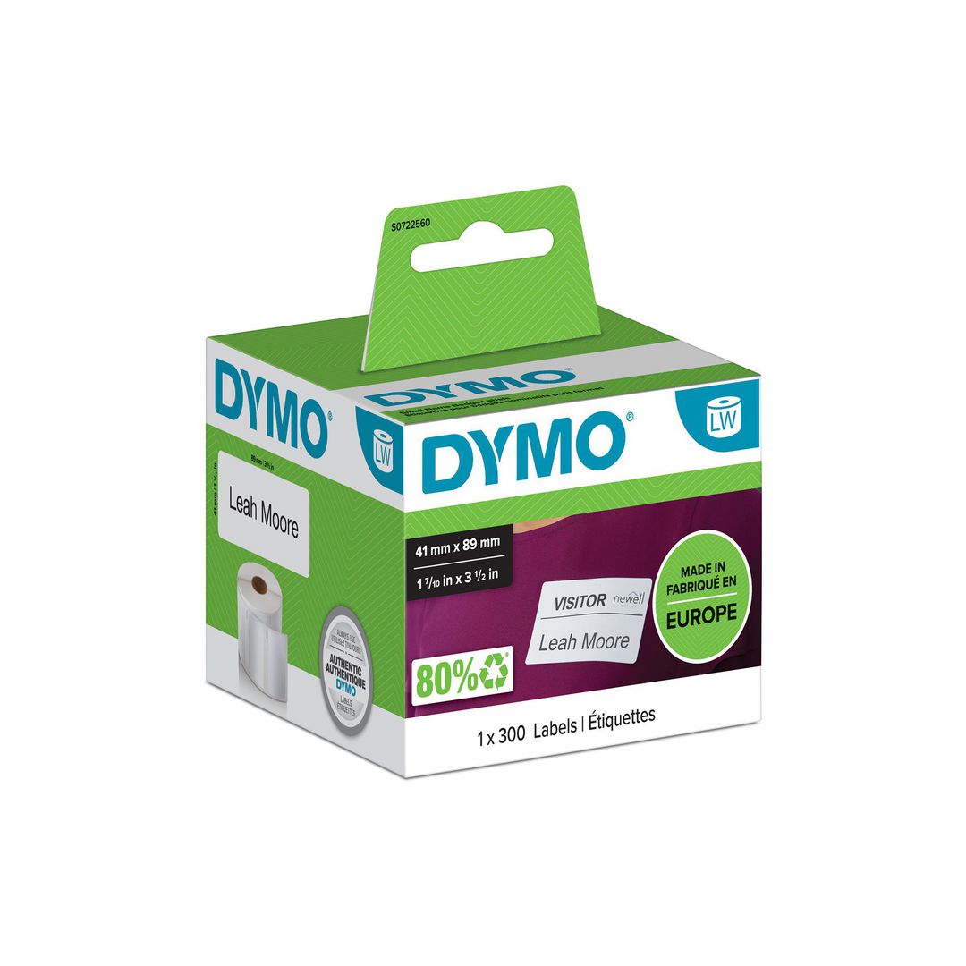 DYMO Etikett LW 89x41mm 300/fp | Kontorsmaskiner - Etikettskrivare och etiketter - Etiketter - Dymo | Kontorsexperten