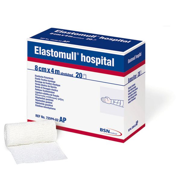 ELASTOMULL Binda 8cmx4m Latexfri 20/fp | Sjukvård och omsorg - Förband och fixering - Fixeringsbindor | Kontorsexperten