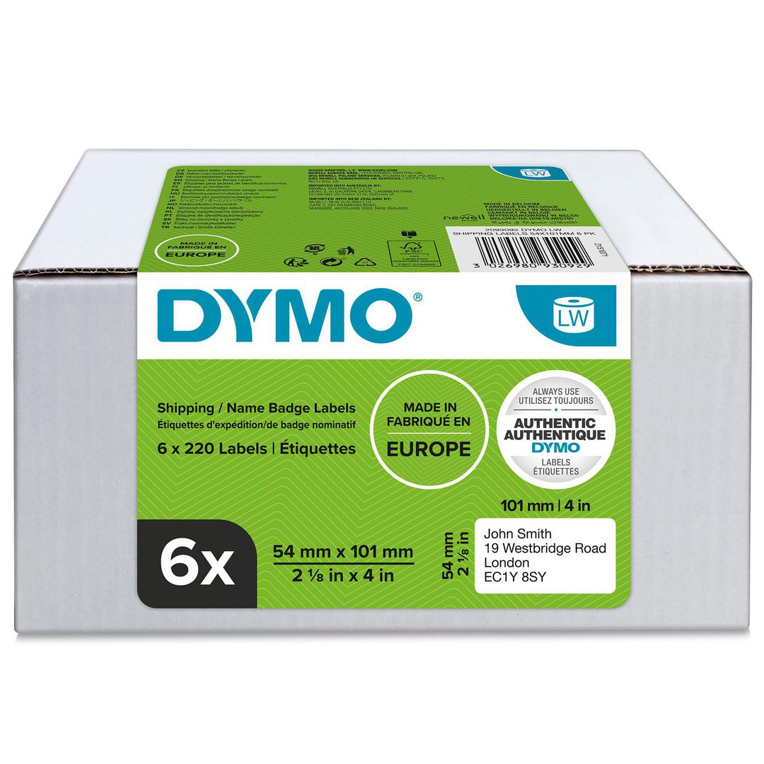 DYMO Etikett LW 101x54mm 1320/fp | Kontorsmaskiner - Etikettskrivare och etiketter - Etiketter - Dymo | Kontorsexperten