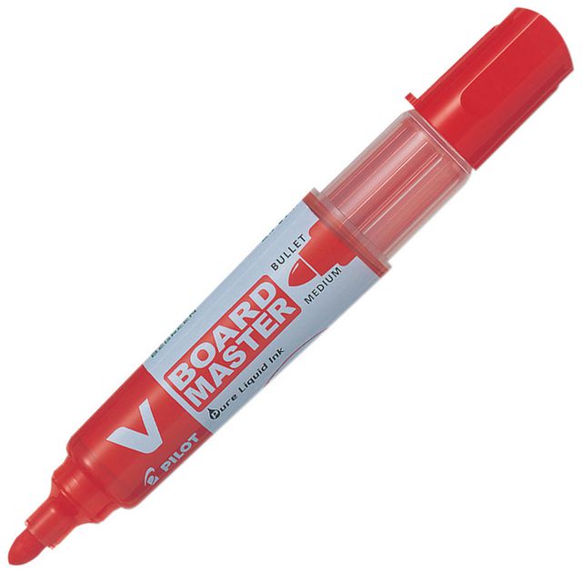 PILOT BEGREEN Whiteboardpenna Begreen V-Board Master, rund spets på 6,0 mm, röd | Kontorsmaterial - Pennor - Whiteboardpennor - Rund spets | Kontorsexperten