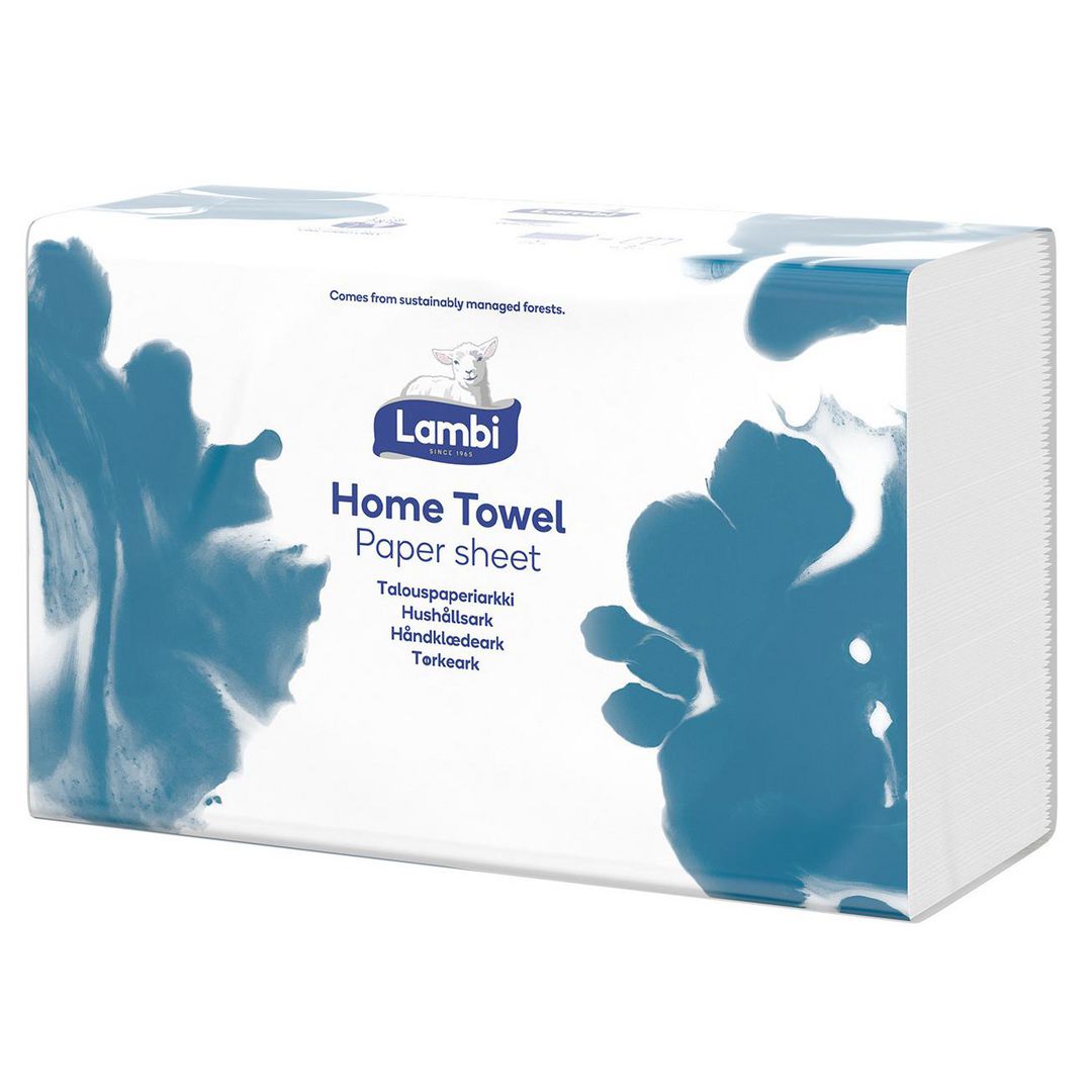 LAMBI Pappershandduk Home Towel vit 2520/fp | Städ och hygien - Toalettpapper och torkpapper - Pappershanddukar | Kontorsexperten
