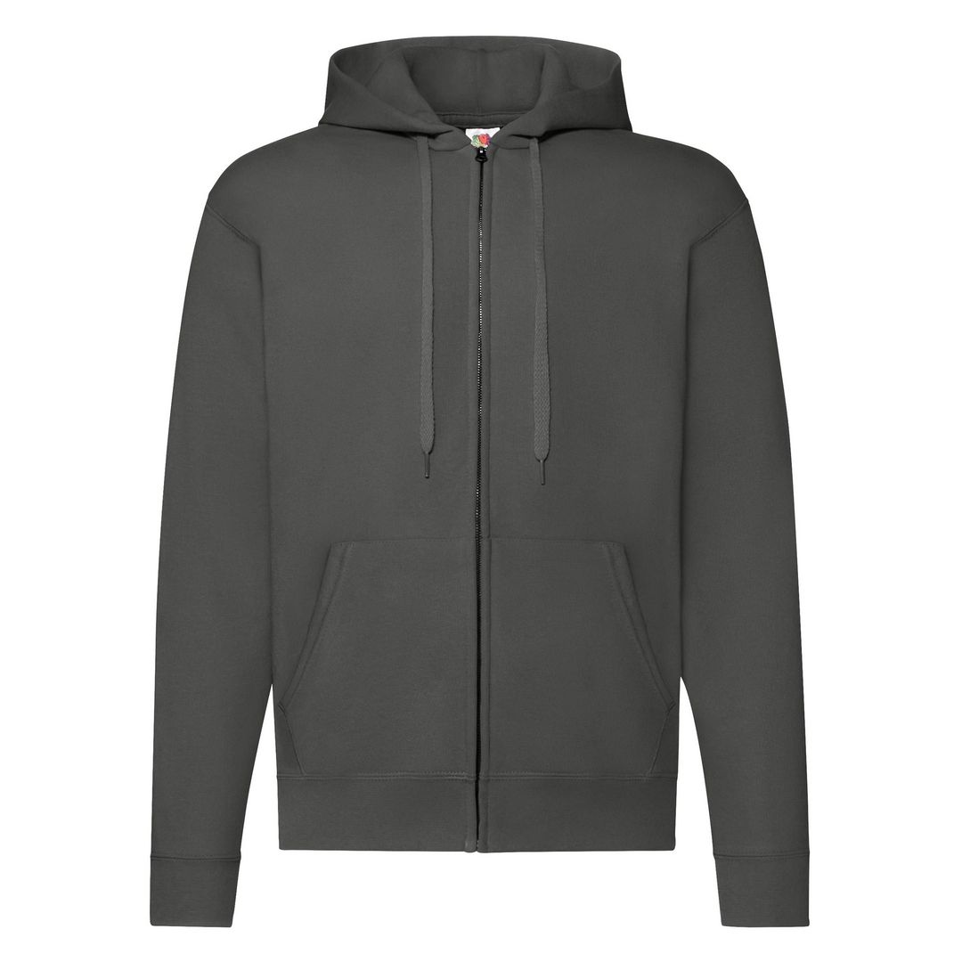 FRUIT OF THE LOOM Zip Hoodie antracitgrå 2XL | Yrkeskläder - Tröjor och Sweatshirts - Zip-tröjor | Kontorsexperten