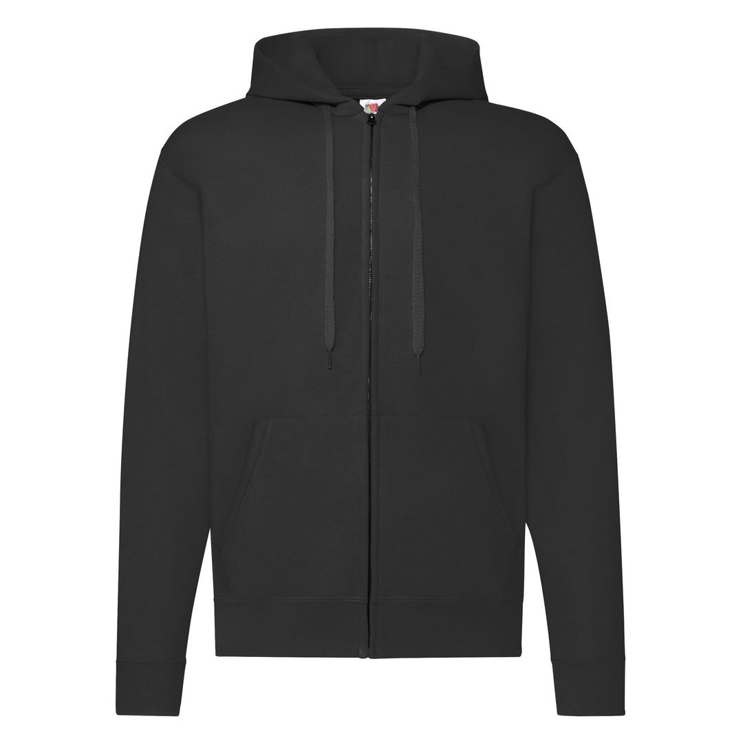 FRUIT OF THE LOOM Zip Hoodie svart 3XL | Yrkeskläder - Tröjor och Sweatshirts - Zip-tröjor | Kontorsexperten