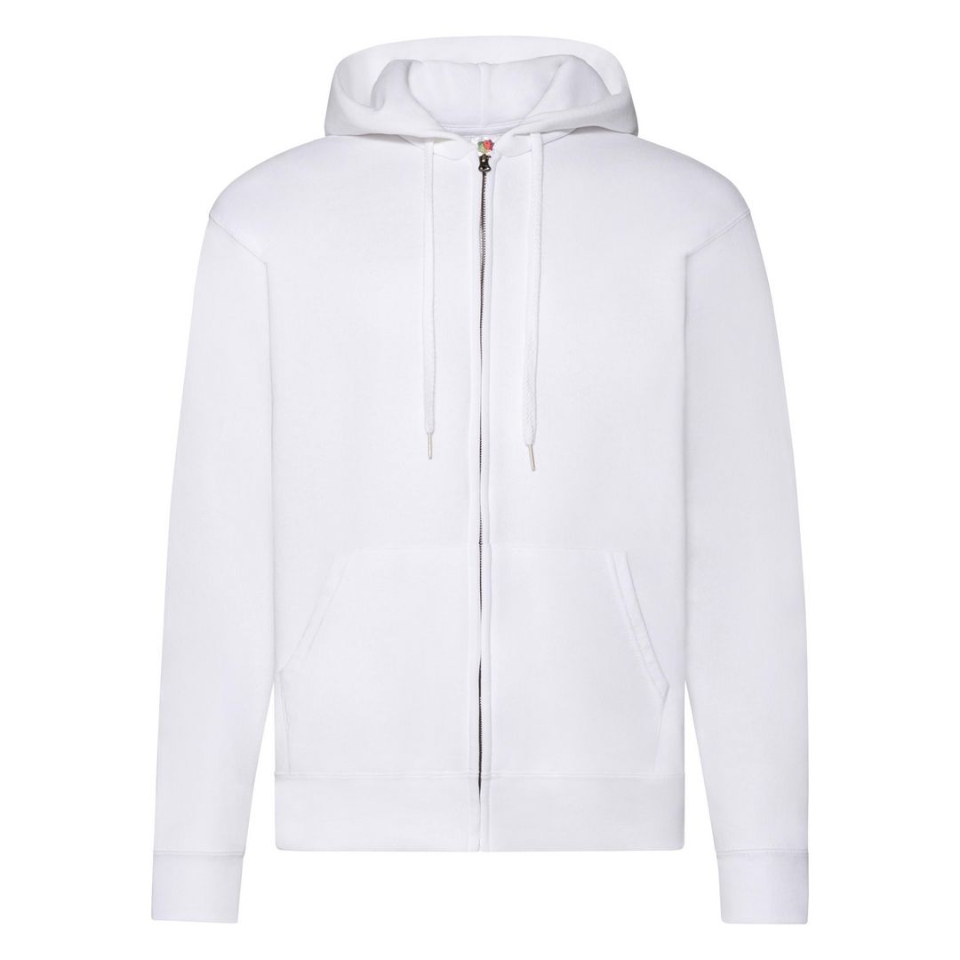 FRUIT OF THE LOOM Zip Hoodie vit XL | Yrkeskläder - Tröjor och Sweatshirts - Zip-tröjor | Kontorsexperten