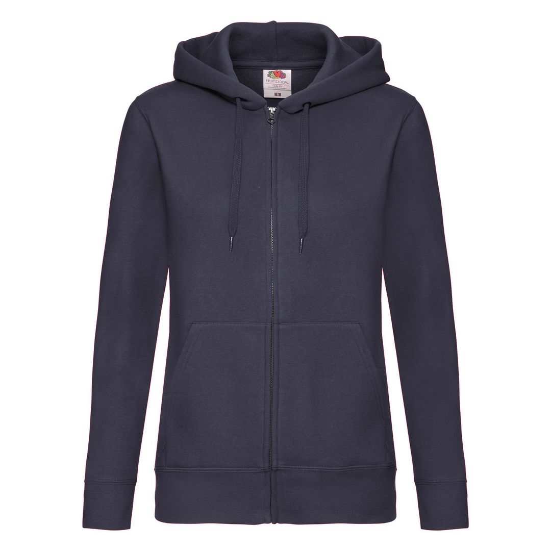FRUIT OF THE LOOM Zip Hoodie dam marin 2XL | Yrkeskläder - Tröjor och Sweatshirts - Zip-tröjor | Kontorsexperten