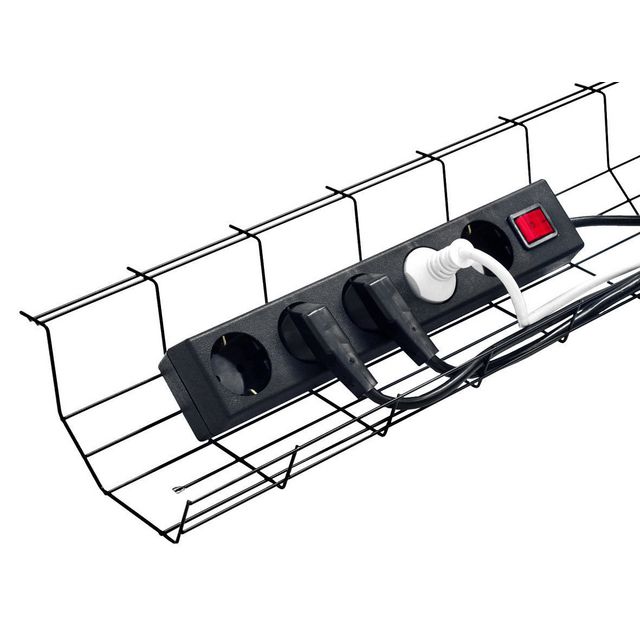 Matting Facksystem för kabelhantering, 720 x 150 x 80 mm, svart | Datorprodukter - Kablar och adaptrar - Kabelhantering | Kontorsexperten