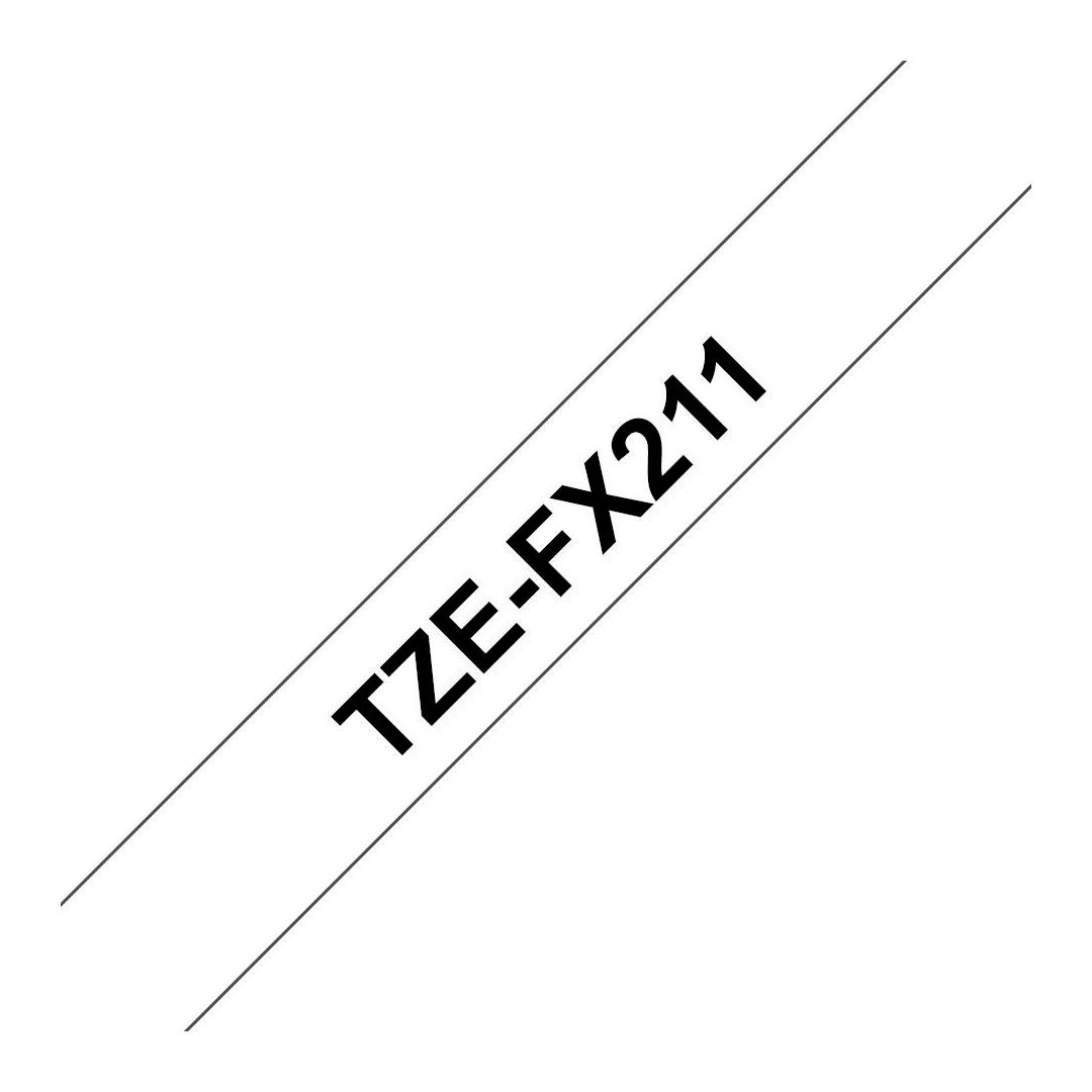 BROTHER Tape TZEFX211 6mm svart på vit | Kontorsmaskiner - Märkmaskiner och tape - Tape - Brother TZ | Kontorsexperten