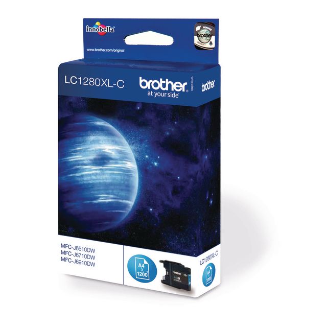 BROTHER Bläckpatron, LC1280XL, LC-1280XLC, Innobella™, cyan, singelförpackning, hög kapacitet | Toner och bläck - Bläckpatroner - Bläckpatroner Brother | Kontorsexperten