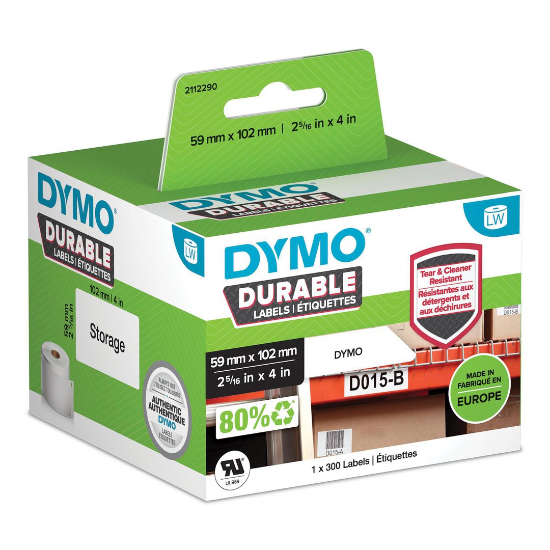 DYMO Etikett LW 59x102mm 300/fp | Kontorsmaskiner - Etikettskrivare och etiketter - Etiketter - Dymo | Kontorsexperten