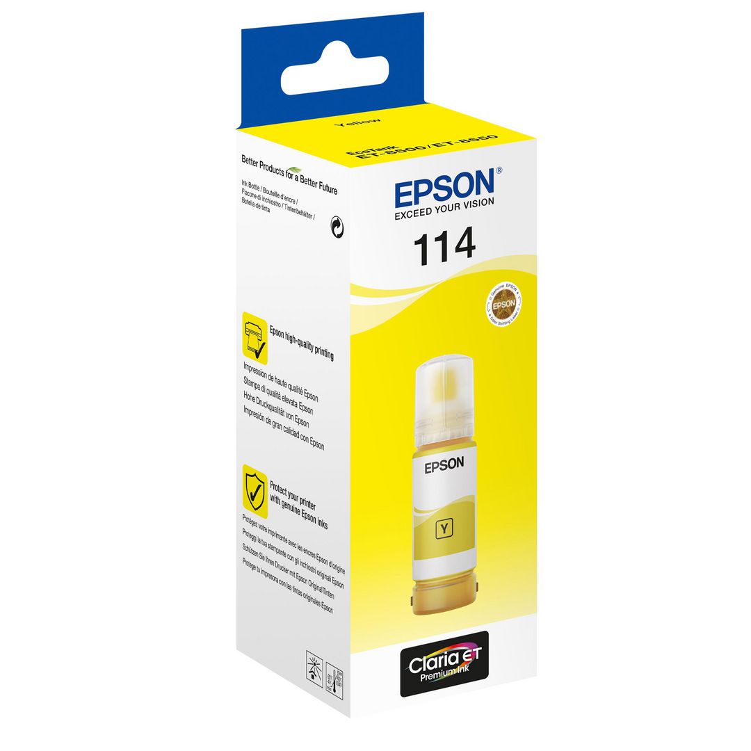 EPSON Bläckpatron 114 EcoTank 2,3K Y | Toner och bläck - Bläckpatroner - Bläckpatroner Epson | Kontorsexperten