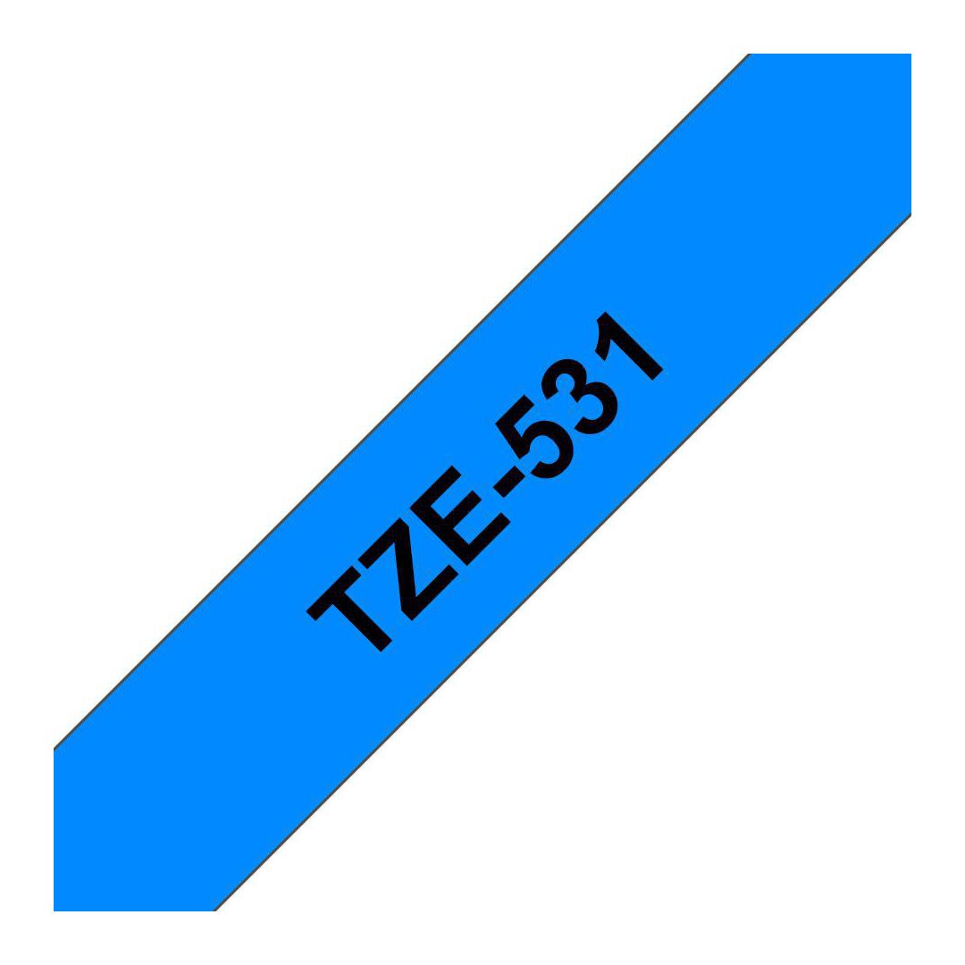 BROTHER Tape TZE531 12mm svart på blå | Kontorsmaskiner - Märkmaskiner och tape - Tape - Brother TZ | Kontorsexperten