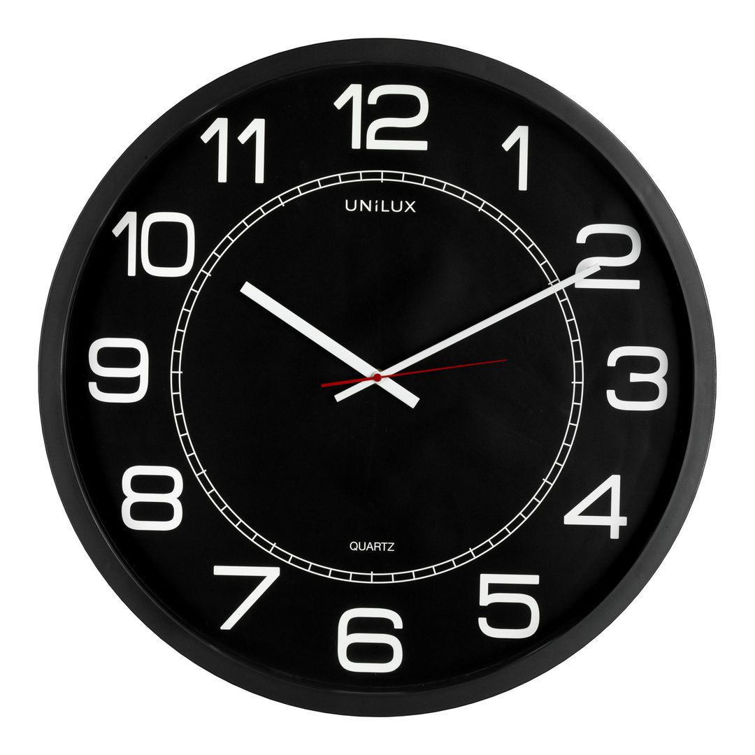 UNILUX Väggur mega 57,5cm svart | Kontorsmöbler och inredning - Väggur - Väggur | Kontorsexperten