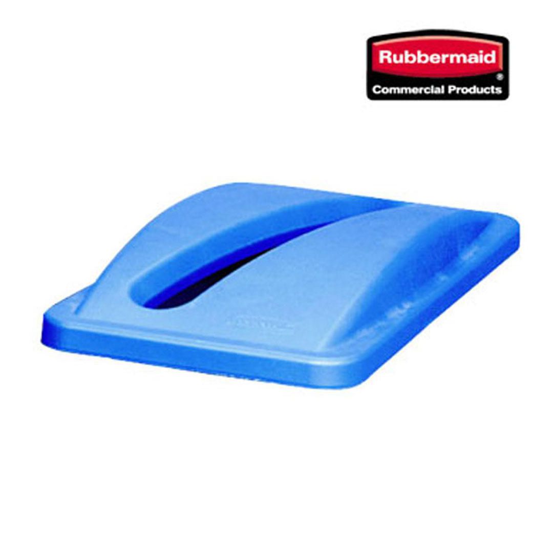 RUBBERMAID Slim Jim papperskorgslock, blå, 288 x 512 x 70 mm | Städ och hygien - Avfallshantering och källsortering - Sortering och återvinning | Kontorsexperten