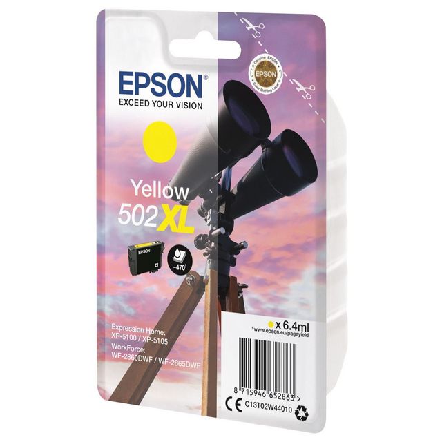 EPSON Bläckpatron C13T02W44010 T502XL Gul | Toner och bläck - Bläckpatroner - Bläckpatroner Epson | Kontorsexperten