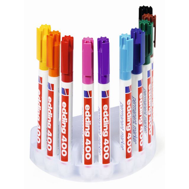 EDDING Märkpenna 400 10 färger/fp | Kontorsmaterial - Pennor - Märkpennor - Rund spets | Kontorsexperten