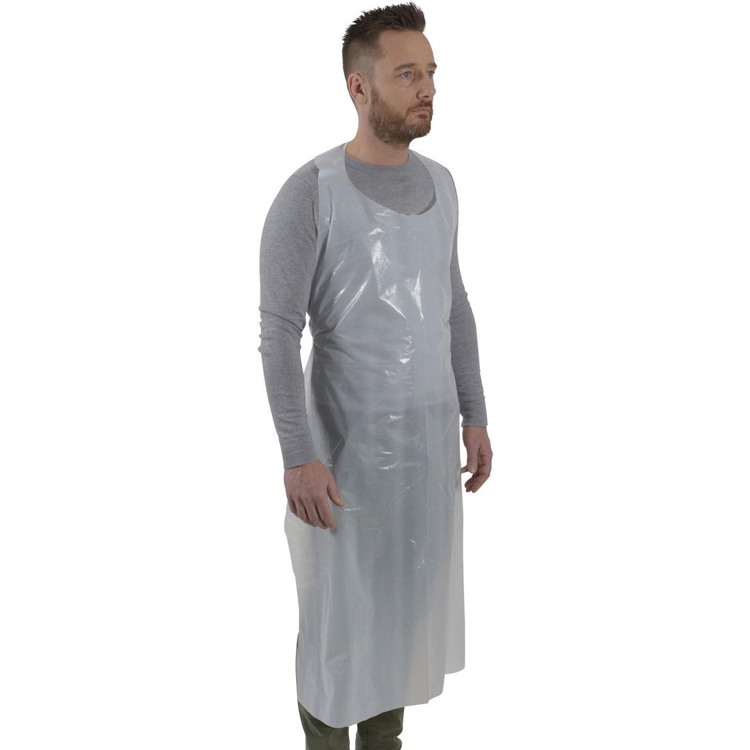 ABENA Förkläde 810x1250mm transparent 50/fp | Skyddsutrustning - Engångskläder - Engångsförkläden | Kontorsexperten