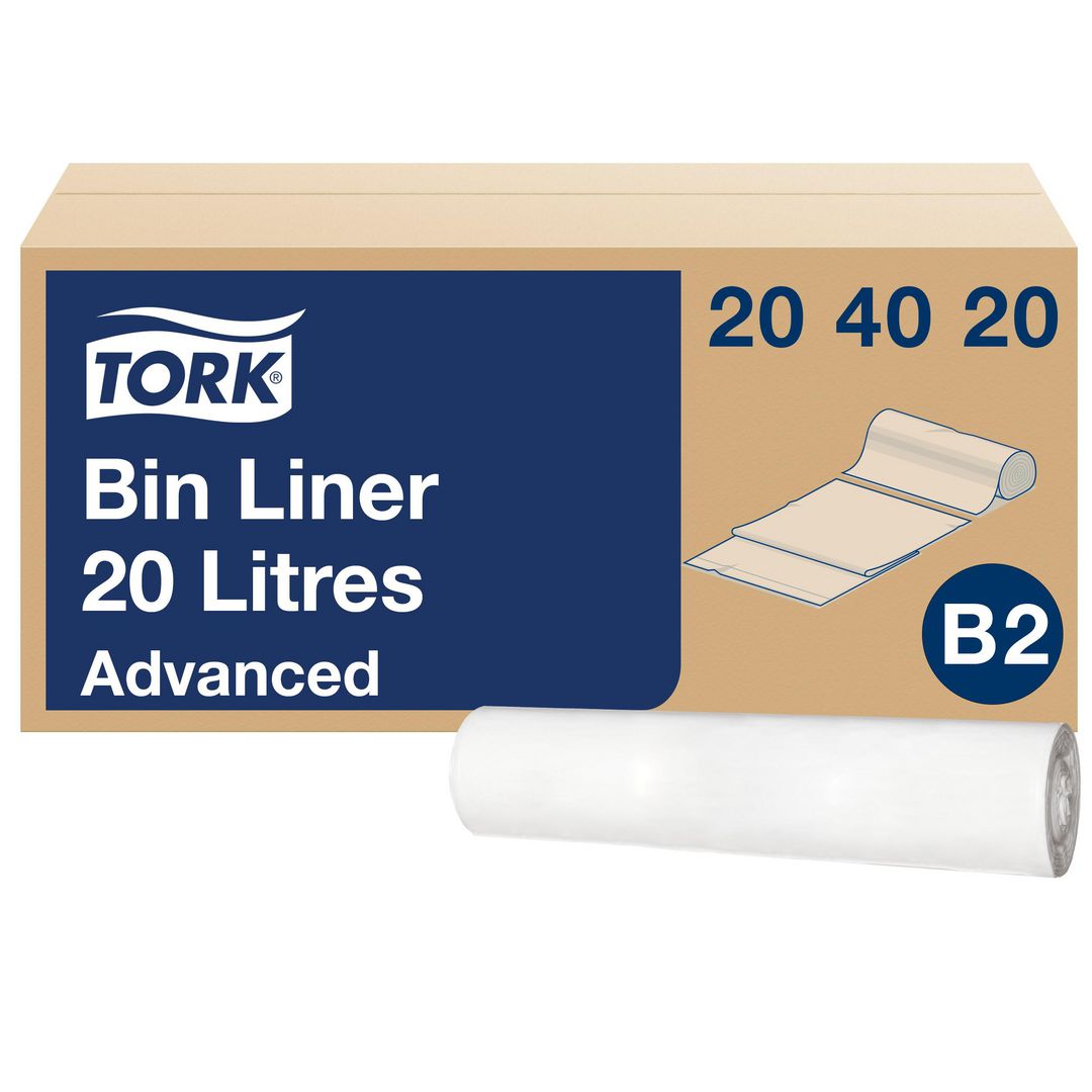TORK Papperskorgspåse vit 20L 100/rl | Städ och hygien - Påsar och säckar - Papperskorgspåsar | Kontorsexperten