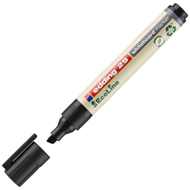 EDDING Whiteboardpenna 29 Ecoline snedskuren spets 1–5mm svart | Kontorsmaterial - Pennor - Whiteboardpennor - Skuren spets | Kontorsexperten