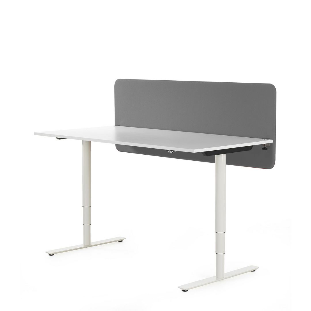 Bordsskärm m.beslag 200x65 Dox 52-mel.gr | Kontorsmöbler och inredning - Skärmar - Bordsskärmar | Kontorsexperten