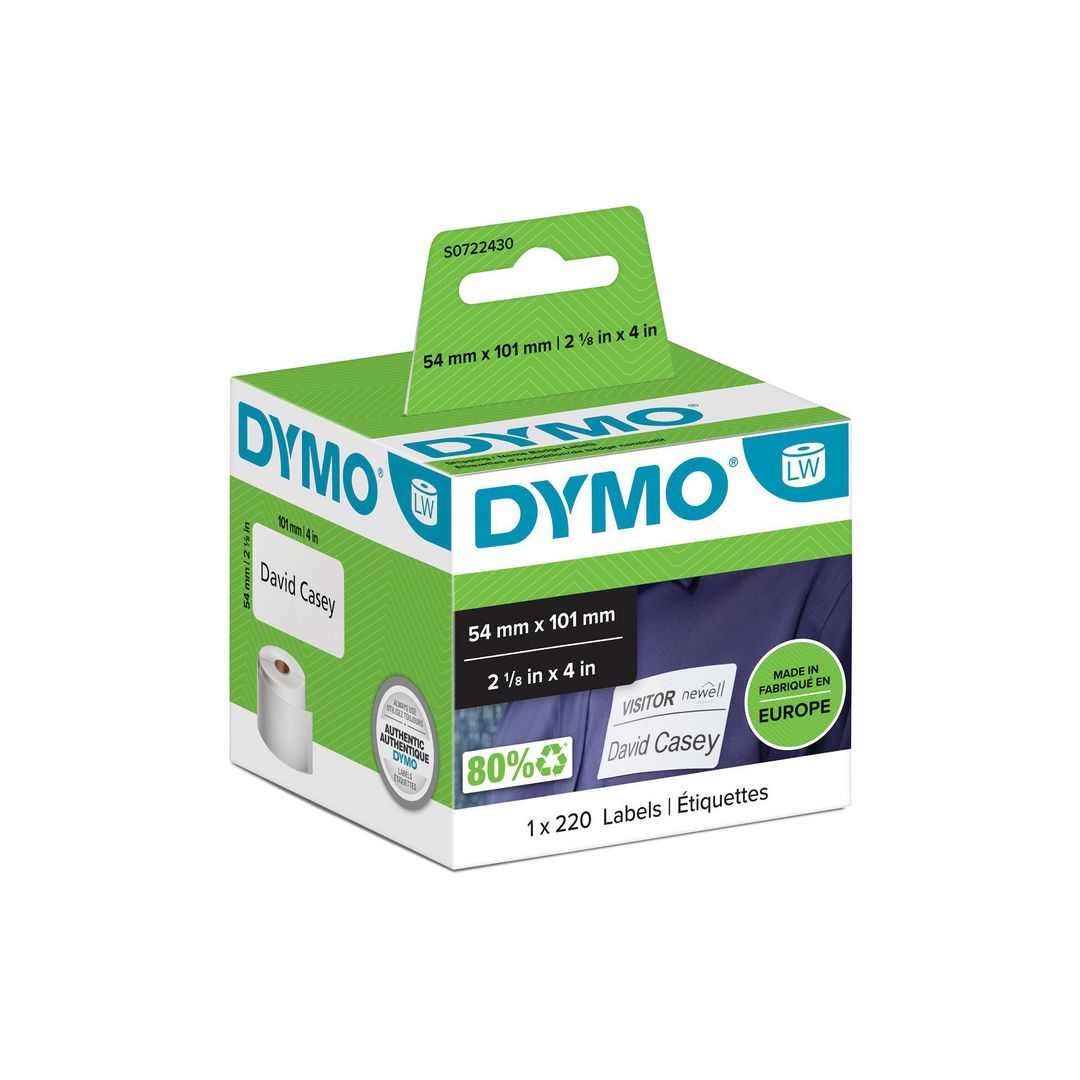 DYMO Etikett LW 101x54mm 220/fp | Kontorsmaskiner - Etikettskrivare och etiketter - Etiketter - Dymo | Kontorsexperten