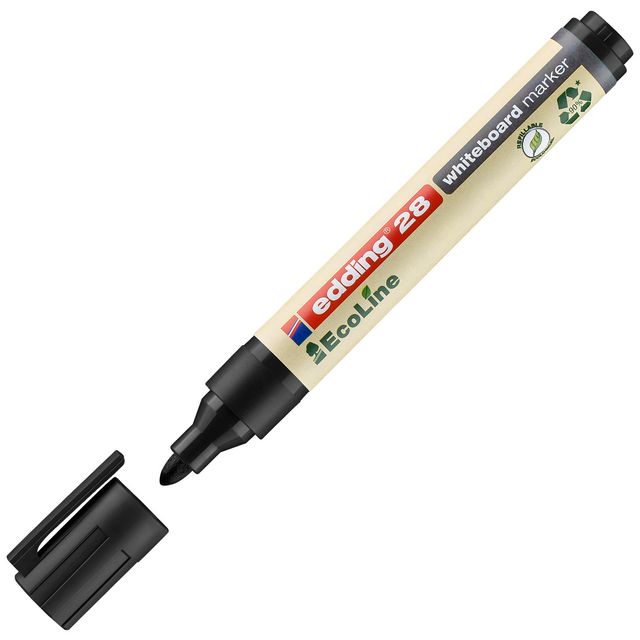 EDDING Whiteboardpenna 28 Ecoline rund 1,5-3mm svart | Kontorsmaterial - Pennor - Whiteboardpennor - Rund spets | Kontorsexperten