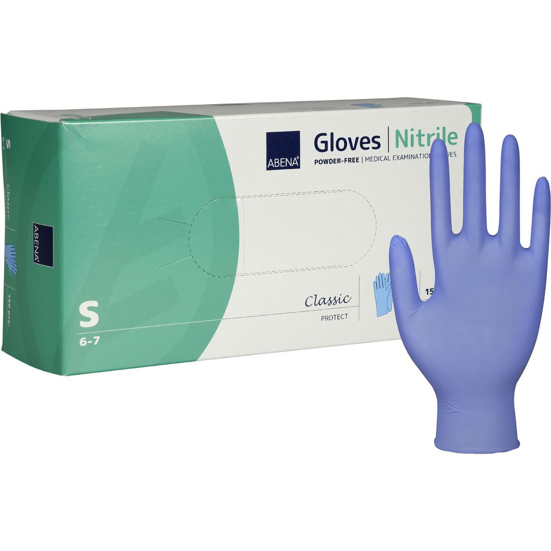 ABENA Nitrilhandske puderfri blå S 150/fp | Skyddsutrustning - Engångshandskar - Nitrilhandskar | Kontorsexperten