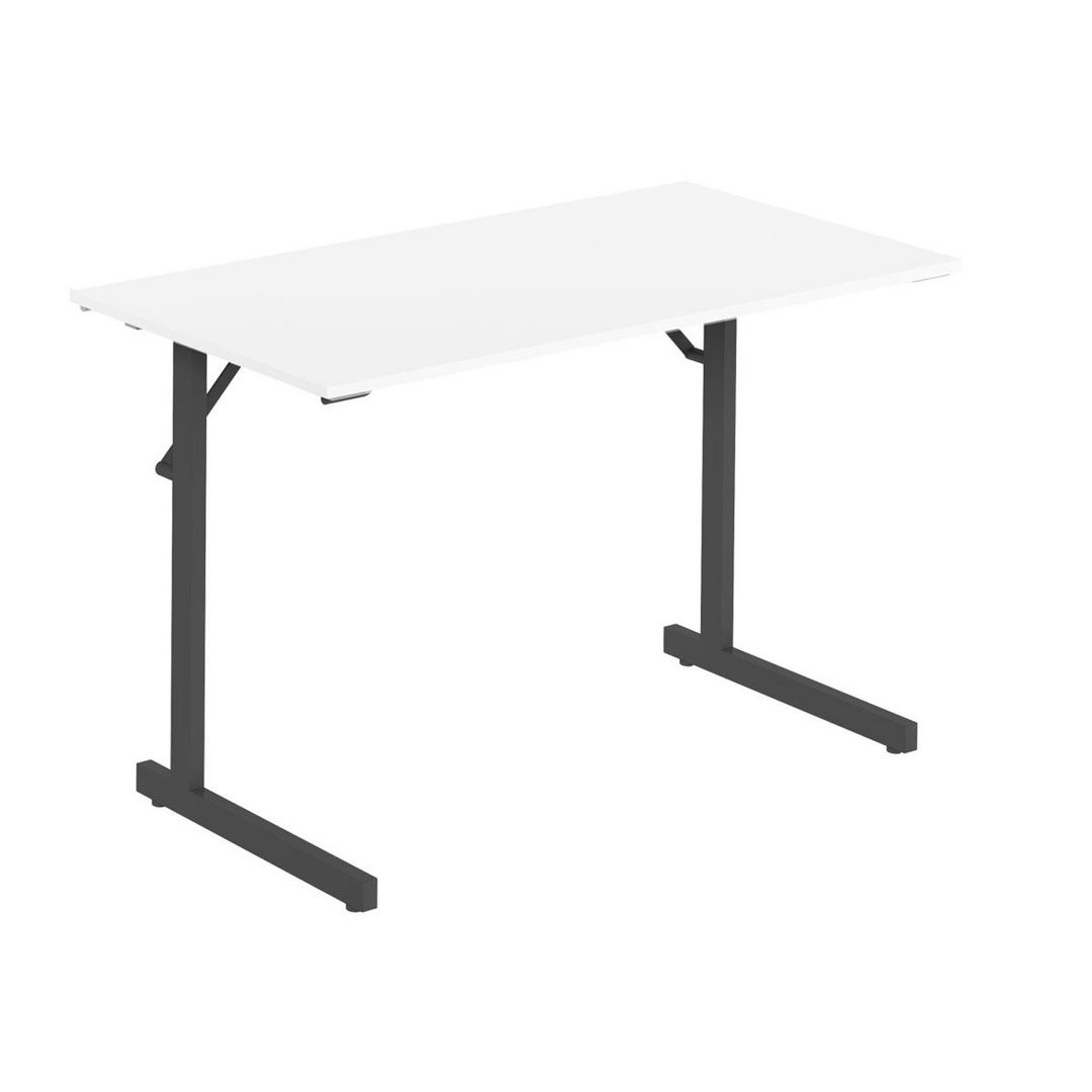 deNord Design Fällbord 1200x500x715x18 vit/svart | Kontorsmöbler och inredning - Bord och hurtsar - Fällbord | Kontorsexperten