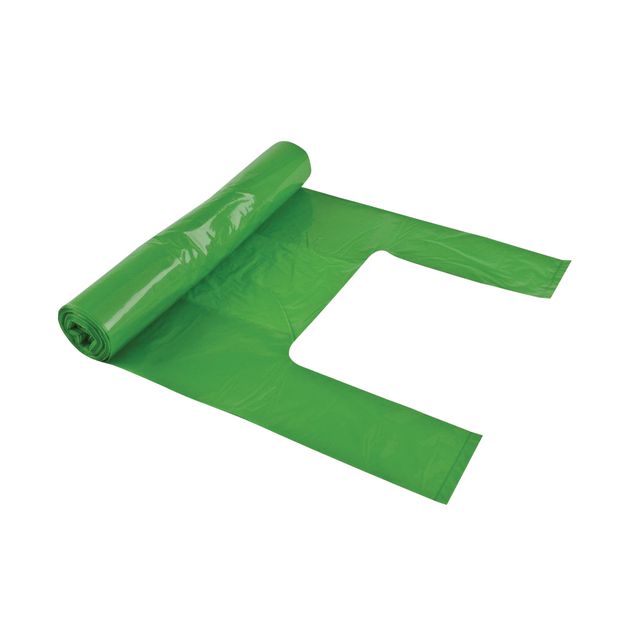 POLYNOVA Papperskorgspåse knyt opt. 30L 35my grön 25/rl | Städ och hygien - Påsar och säckar - Plastsäckar | Kontorsexperten