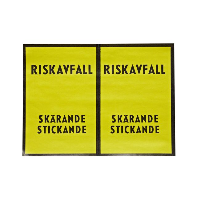 Etikett riskavfall 150mmx100mm 100/fp | Sjukvård och omsorg - Inredning - Riskavfallshantering | Kontorsexperten