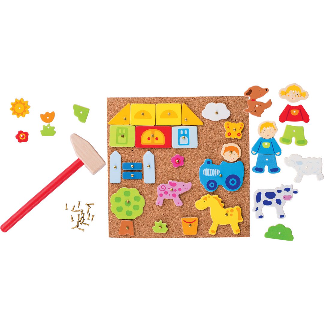 Spikmosaik bondgård | Skola och förskola - Lekmaterial - Bygglek, konstruktion och mosaik | Kontorsexperten