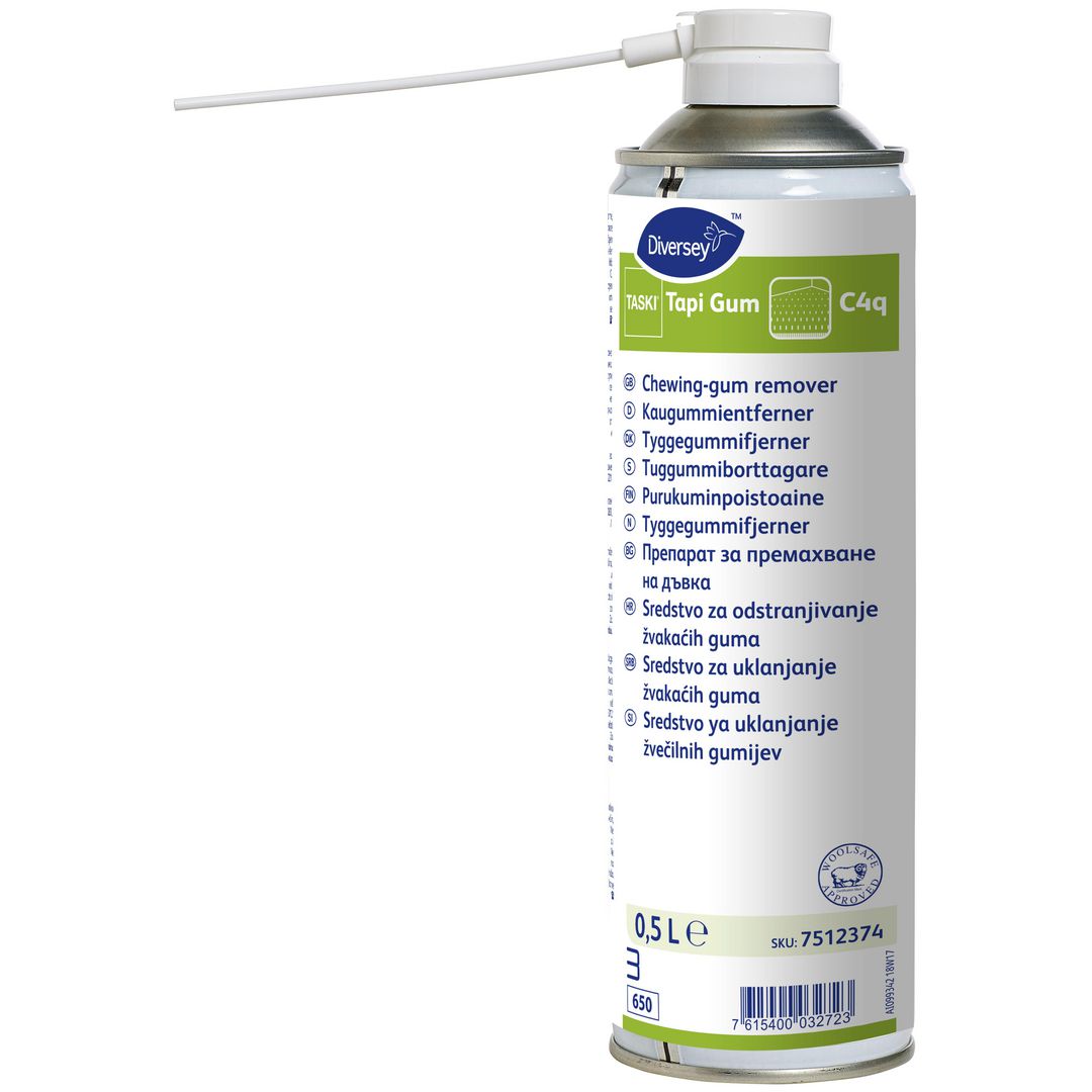 DIVERSEY Tuggumiborttagning Tapi Gum C4q aerosolsprayflaska 6 x 500 ml | Städ och hygien - Rengöringsmedel - Specialrengöring | Kontorsexperten
