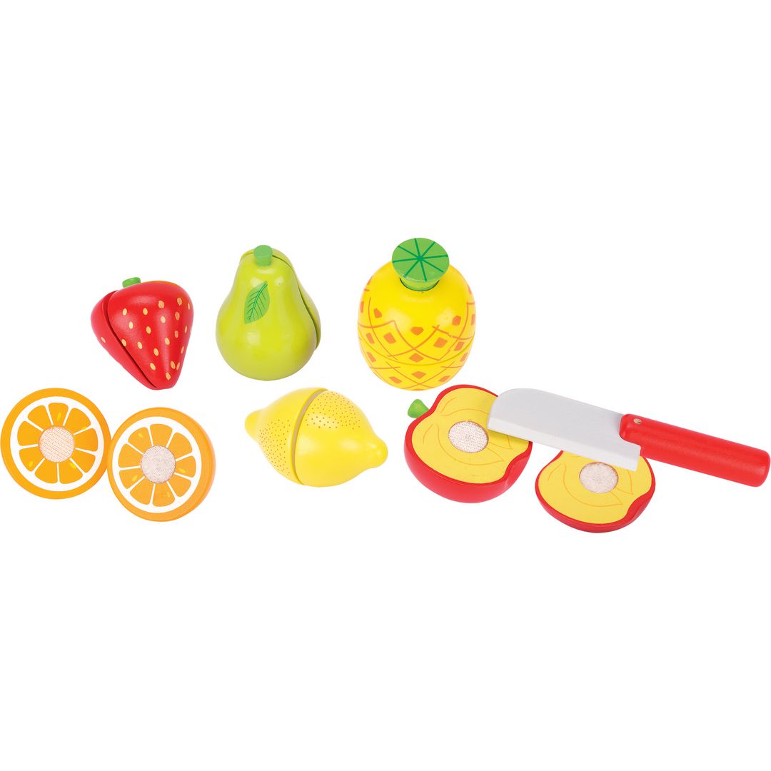 Lekmat delbar frukt i trä 7 delar | Skola och förskola - Lekmaterial - Kök och matlek | Kontorsexperten