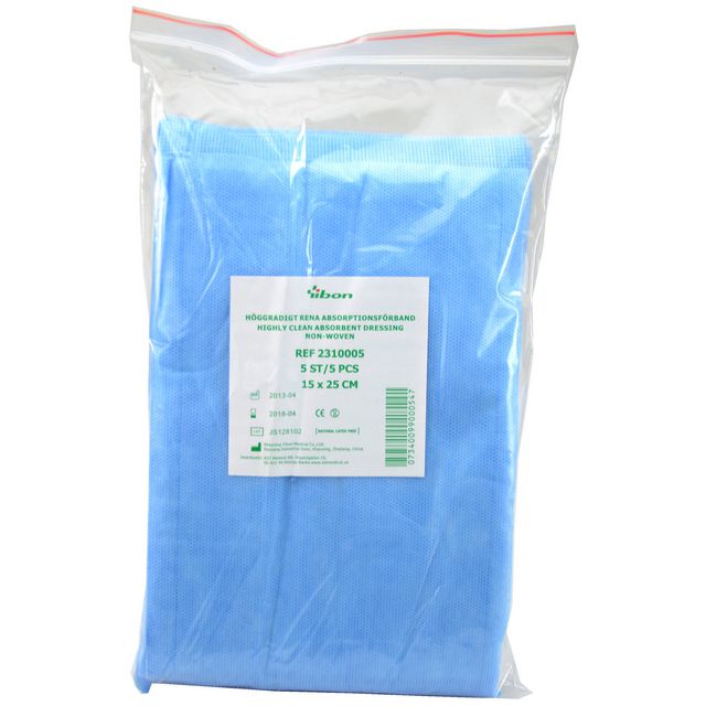 YIBON Absorptionsförband 15x25cm 5/fp | Sjukvård och omsorg - Förband och fixering - Absorberande förband | Kontorsexperten