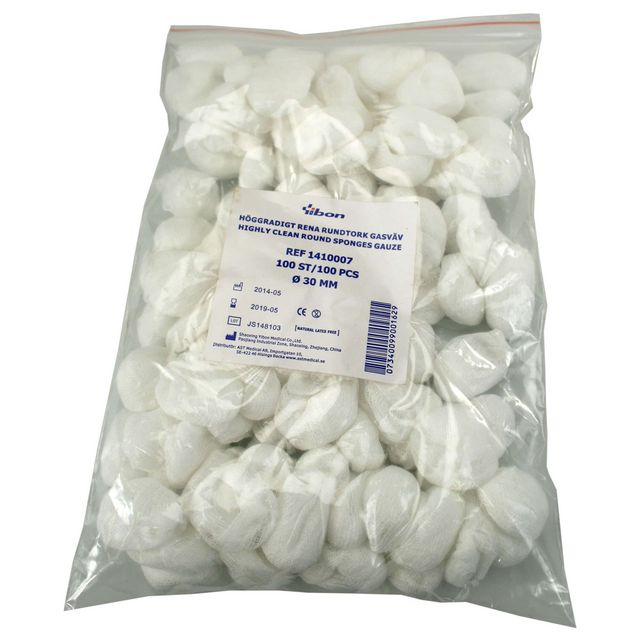 YIBON Rundtork GV 30mm 100/fp | Sjukvård och omsorg - Förband och fixering - Torkar | Kontorsexperten