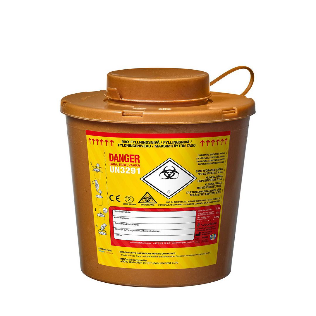 WOODSAFE Kanylburk 2L | Sjukvård och omsorg - Inredning - Riskavfallshantering | Kontorsexperten