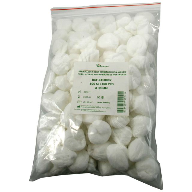 YIBON Rundtork NW 30mm 100/fp | Sjukvård och omsorg - Förband och fixering - Torkar | Kontorsexperten