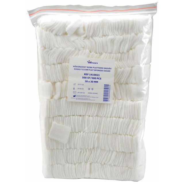 YIBON Plattork GV 30x30mm 500/fp | Sjukvård och omsorg - Förband och fixering - Torkar | Kontorsexperten