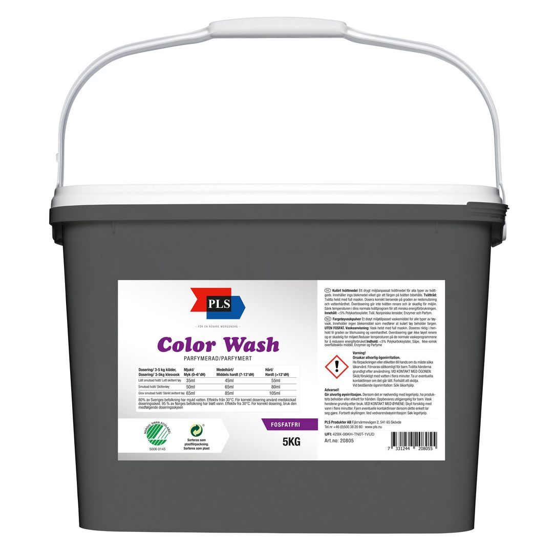PLS Tvättmedel Color Wash parfymerad 5kg | Städ och hygien - Tvättmedel och klädvård - Tvättmedel | Kontorsexperten