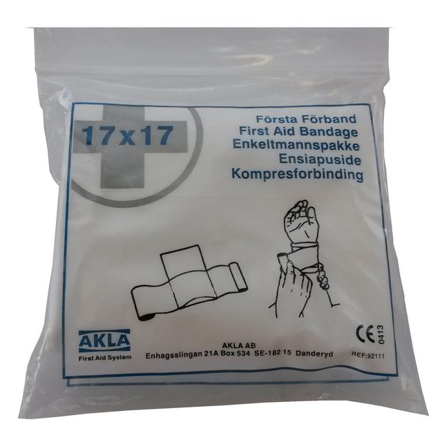 AKLA Första förband 17x17cm | Skyddsutrustning - Första Hjälpen - Förband och Refill | Kontorsexperten