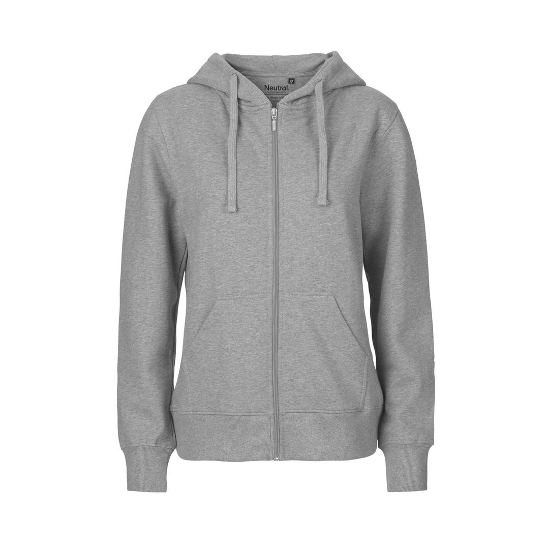 NEUTRAL® Hoodie zip O83301 dam grå XS | Arbetskläder - Arbetströjor - Hoodies och luvtröjor | Kontorsexperten