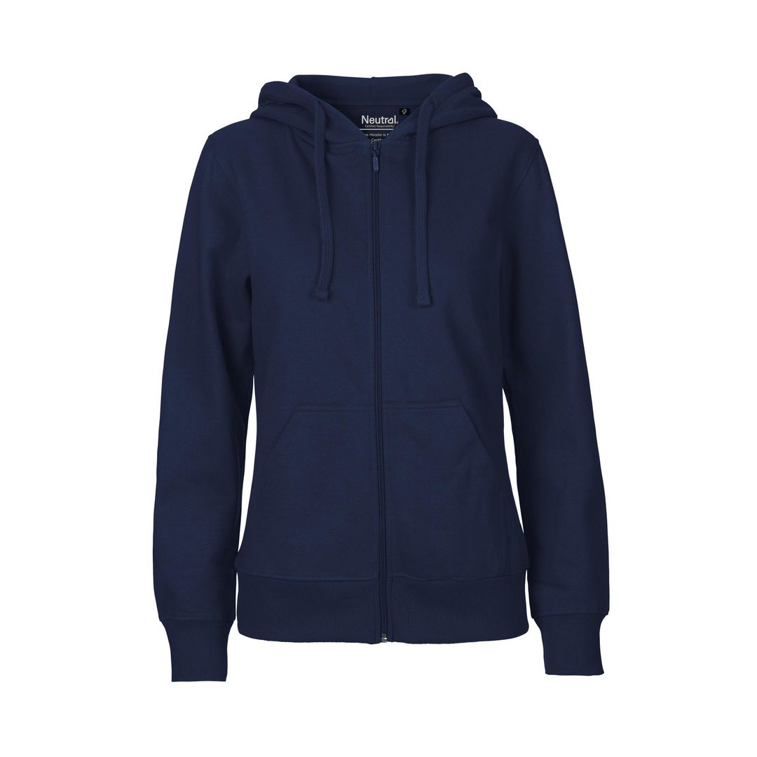 NEUTRAL® Hoodie zip O83301 dam navy XS | Arbetskläder - Arbetströjor - Hoodies och luvtröjor | Kontorsexperten