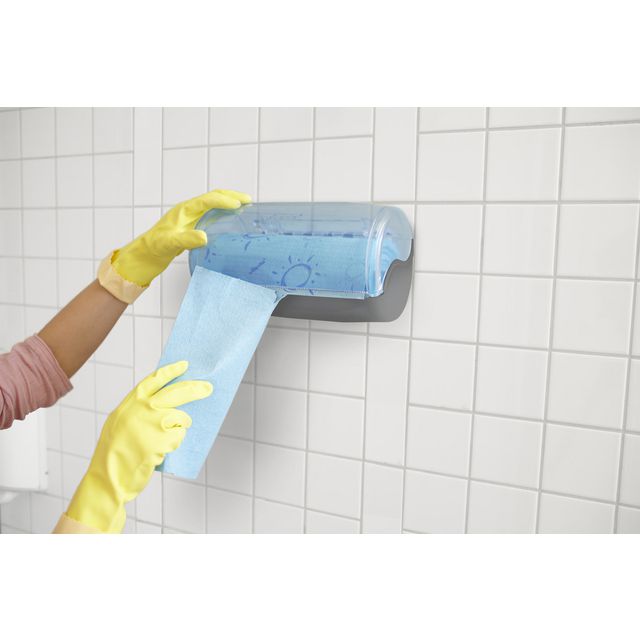 VILEDA Svampduk, Quick `n Dry, bomull och cellulosa, 250 mm x 10 m, blå | Städ och hygien - Städdukar och diskdukar - Diskdukar och svampdukar | Kontorsexperten