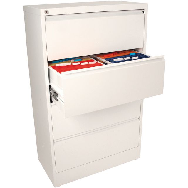 Hängmappsskåp flank 4 lådor | Kontorsmaterial - Mappar och plastfickor - Hängmappsförvaring | Kontorsexperten