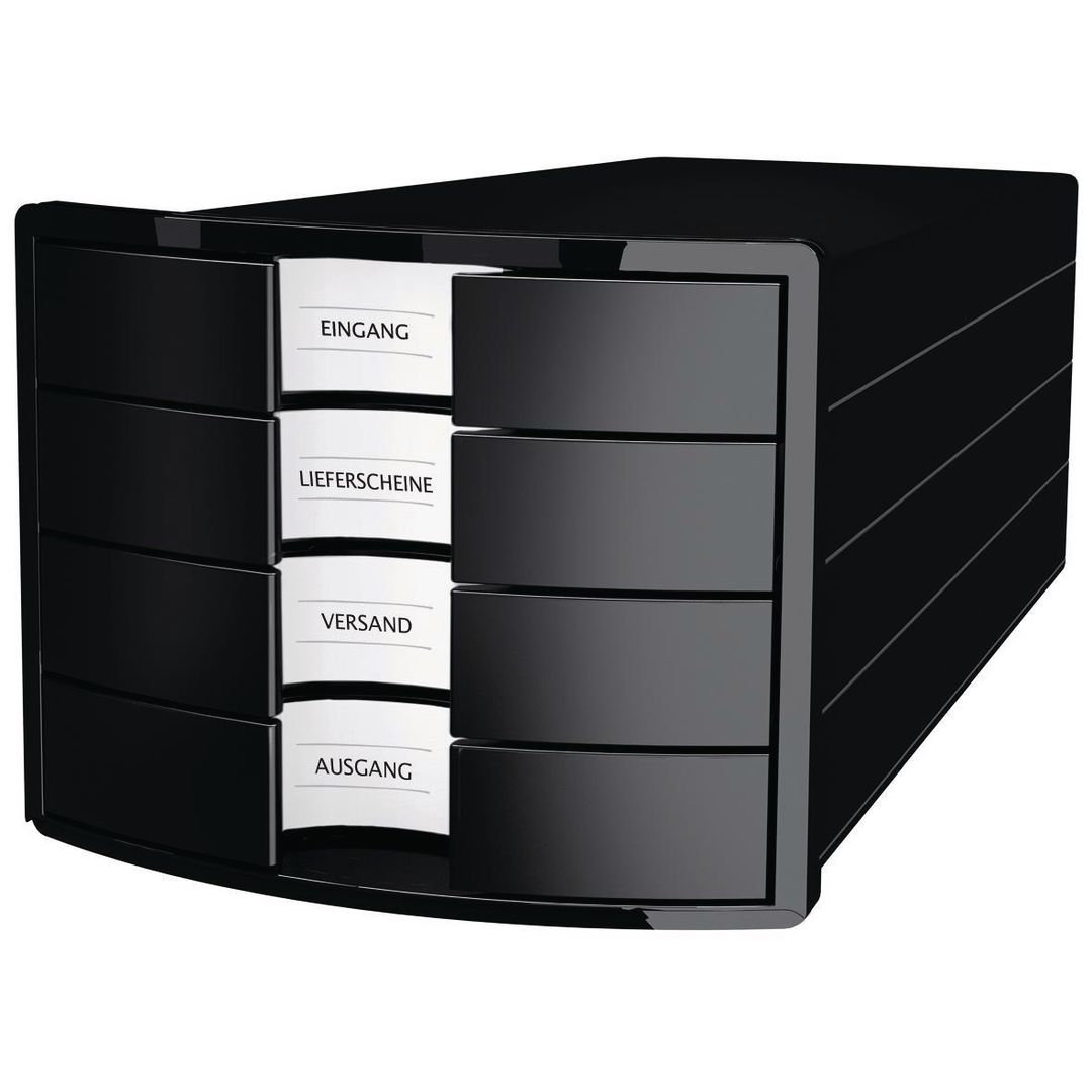 HAN Blankettbox 4 lådor svart | Kontorsmaterial - Till skrivbordet - Blankettfack och Boxar | Kontorsexperten