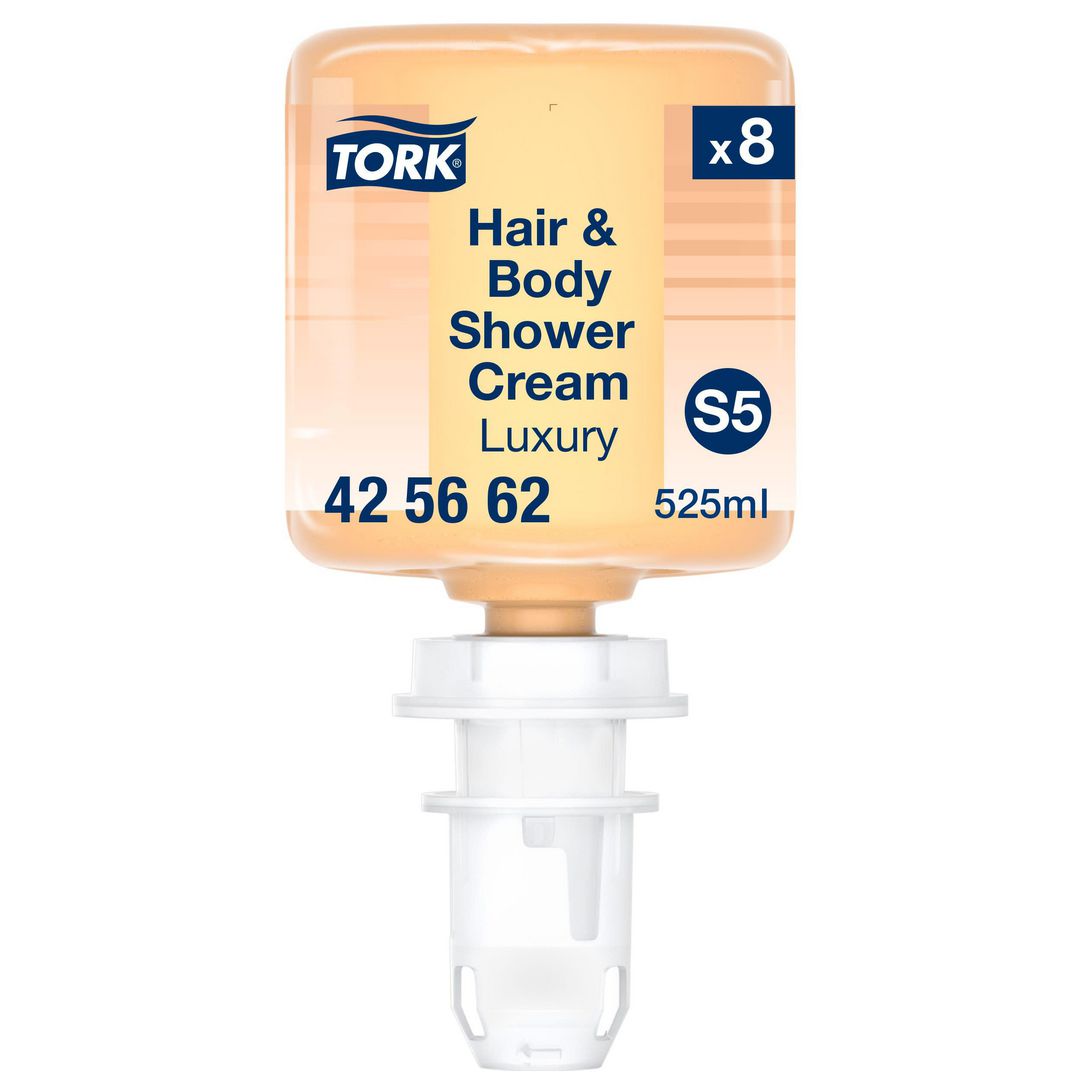 TORK Duschtvål S5 Luxury Hair & Body Mini Duschcreme 525ml | Städ och hygien - Tvål och hygien - Hygiensystem - Tork | Kontorsexperten