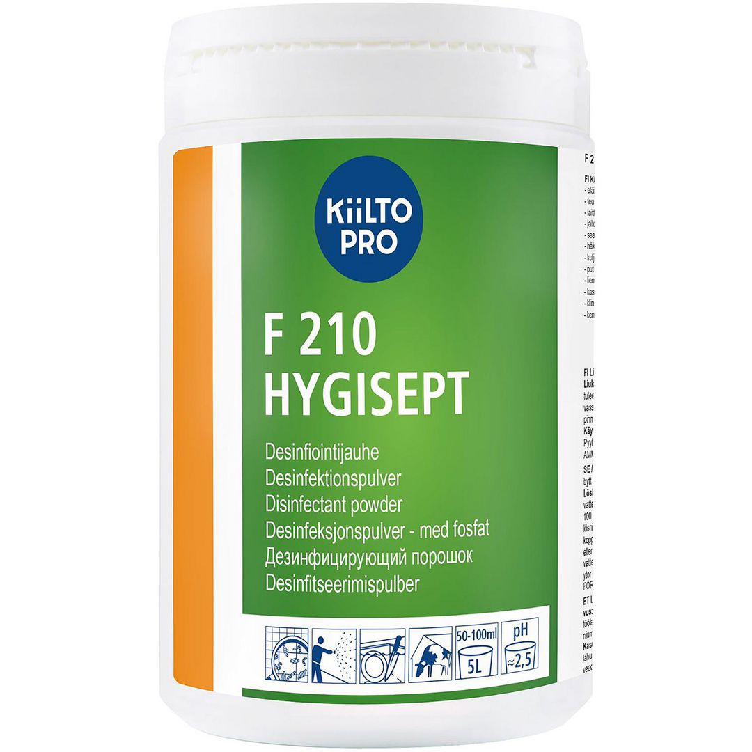 KIILTO PRO Ytdesinfektion F210 Hygisept 1kg | Städ och hygien - Desinfektionsmedel - Ytdesinfektion | Kontorsexperten