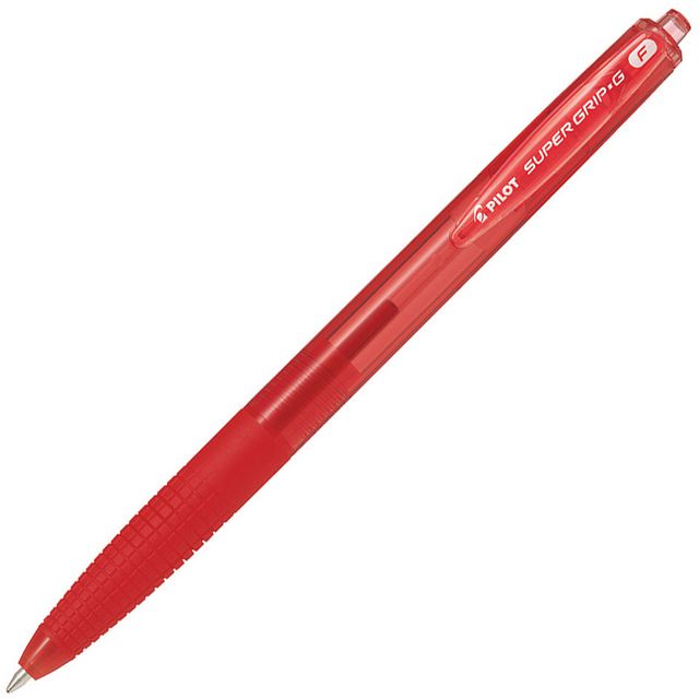 PILOT Kulpenna Super Grip, Fine, 0,7 mm, röd | Kontorsmaterial - Pennor - Kulpennor | Kontorsexperten
